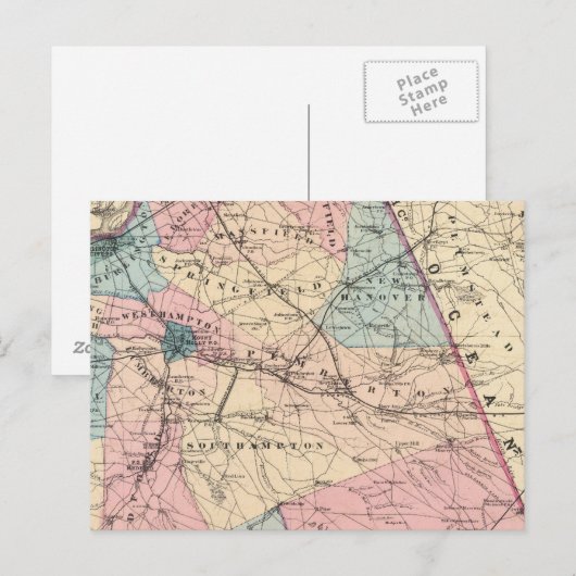 N Burlington Provincie, NJ Briefkaart (Voorkant / Achterkant)