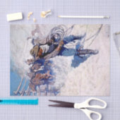 N C Western schilderen van Wyeth "Roping Wild Hors Tissuepapier (Craft)