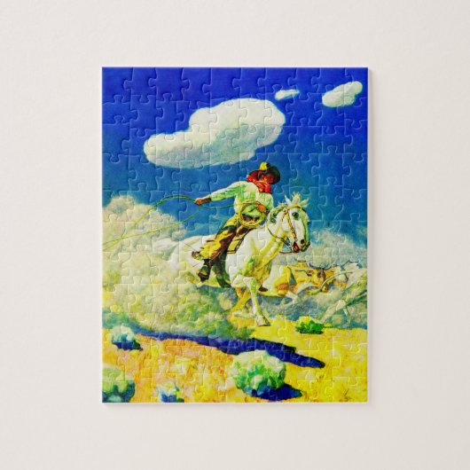N. C. Wyeth cowboy Legpuzzel (Verticaal)