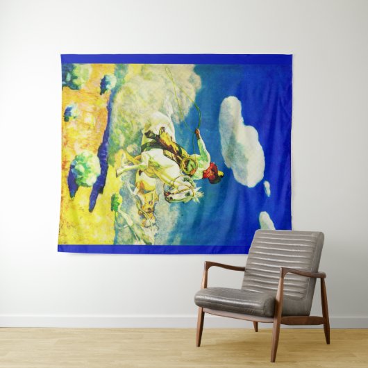 N. C. Wyeth cowboy print Wandkleed (In Situ (horizontaal))