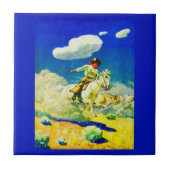N. C. Wyeth cowboy Tegeltje (Voorkant)