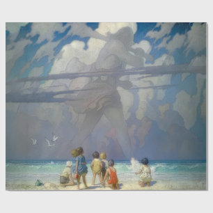 N.C. Wyeth De Reus 1923 Vintage Illustratie Cadeaupapier