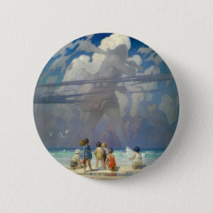 N.C. Wyeth De Reus 1923 Vintage Illustratie Ronde Button 5,7 Cm