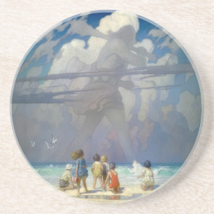 N.C. Wyeth De Reus 1923 Vintage Illustratie Zandsteen Onderzetter