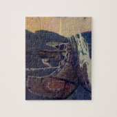 N. C. Wyeth illustratie van Indiaanse kano peddele Legpuzzel (Verticaal)