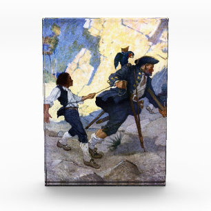 N. C. Wyeth Long John Silver en zijn Parrot Poster Fotoblokken