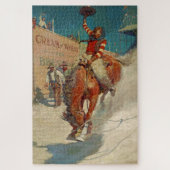 N C Wyeth Schilderij “The Rodeo” Legpuzzel (Verticaal)