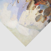 N C Wyeth Schilderij "The War Party" Tissuepapier (Detail)