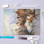 N C Wyeth Schilderij "The War Party" Tissuepapier (Craft)