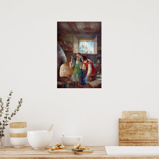 N.C. Wyeth The Alchemist Poster (Keuken)