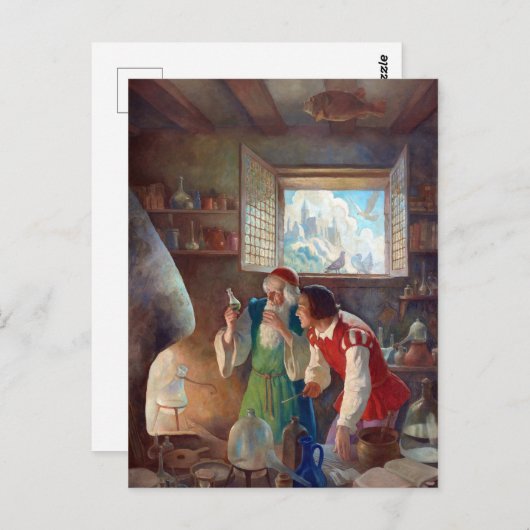 N.C. Wyeth The Alchemist Poster Briefkaart (Voorkant / Achterkant)