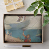 N C Wyeth Western schilderen "De Rodeo" Tissuepapier (Geschenk)