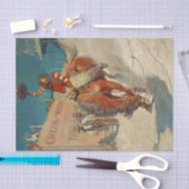 N C Wyeth Western schilderen "De Rodeo" Tissuepapier (Craft)