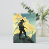 N C Wyeth Western schilderen "Laatste standaard" Briefkaart (Staand voorkant)