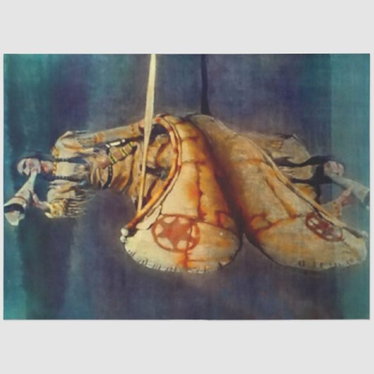 N C Wyeth Western schilderen "The Moose Call" Tissuepapier (Voorkant)