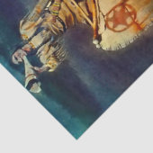 N C Wyeth Western schilderen "The Moose Call" Tissuepapier (Detail)