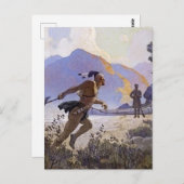 N C Wyeth Western schilderen "The Tomahawk" Briefkaart (Voorkant / Achterkant)