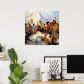 N C Wyeth Western schilderen "The War Party" Poster (Thuiskantoor)