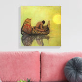 N C Wyeth westers schilderij 'De Stille Visser' Canvas Afdruk (Insitu (Woonkamer))