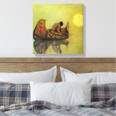 N C Wyeth westers schilderij 'De Stille Visser' Canvas Afdruk (Insitu (Slaapkamer))