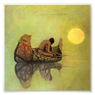 N C Wyeth westers schilderij 'De Stille Visser' Foto Afdruk