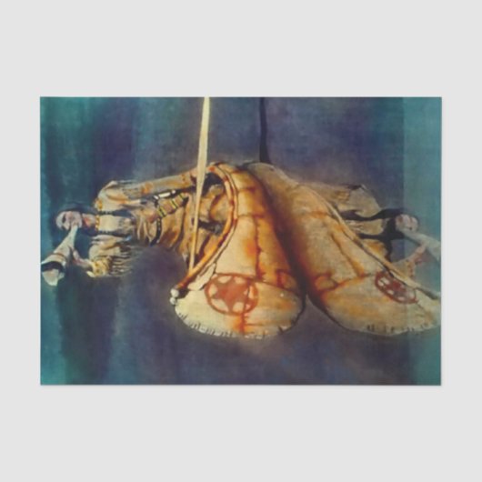 N C Wyeth westerse schilderij 'De roep van de elan Tissuepapier (Voorkant)