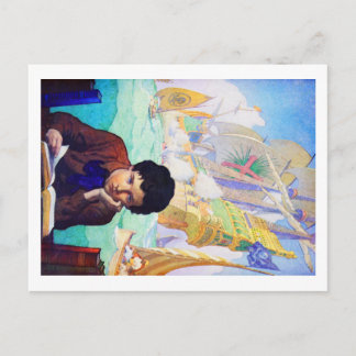 N C Wyeth's Tales of Adventure Briefkaart