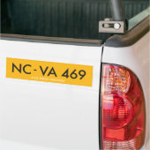N. Carolina naar Virginia - 469 Blue Ridge Parkway Bumpersticker (Op Truck)