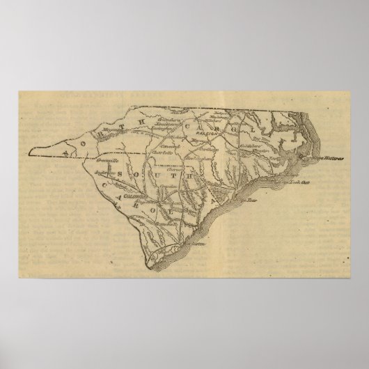 N Carolina, S Carolina Poster (Voorkant)