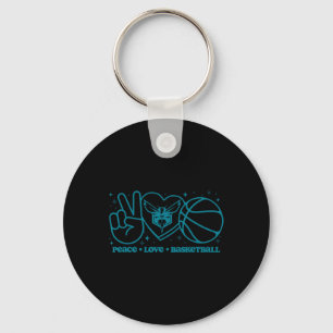 N Charlotte Hornets Peace Love Sketll  Sleutelhanger