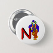 N Clown Ronde Button 5,7 Cm (Voorkant /achterkant)
