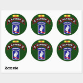 N Co, 75th Infantry Regiment - Rangers, Vietnam Ronde Sticker (Vel)
