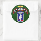 N Co, 75th Infantry Regiment - Rangers, Vietnam Ronde Sticker (Tas)