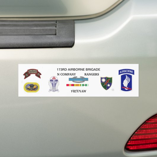 N COMPANY RANGERS VIETNAM BUMPERSTICKER (Op auto)