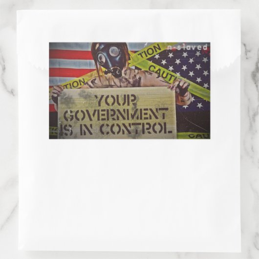 n-controle rechthoekige sticker (Tas)