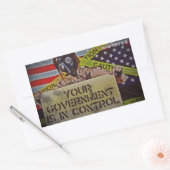 n-controle rechthoekige sticker (Envelop)