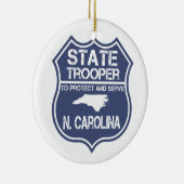 N. de staatstroepenmacht van Carolina om te besche Keramisch Ornament (Rechts)