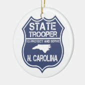 N. de staatstroepenmacht van Carolina om te besche Keramisch Ornament (Links)