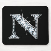 "N" Diamond Bling Mousepad Muismat (Voorkant)