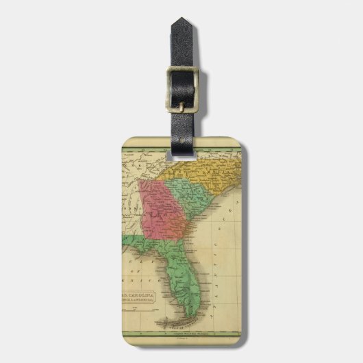 N. en S. Carolina. Bagagelabel (Voorkant verticaal)