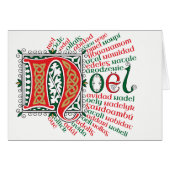 N est pour Noël Kaart (Voorkant Horizontaal)