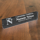N Faux Diamond Desk Naambordje (Zijkant)