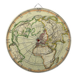 N. Hemisphere, vliegtuig van Londen. Dartbord