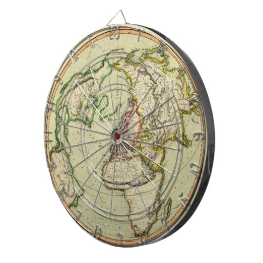 N. Hemisphere, vliegtuig van Londen. Dartbord (Voorkant Rechts)