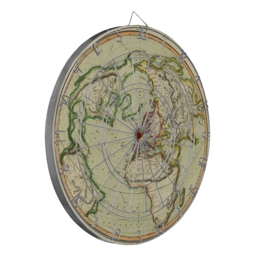 N. Hemisphere, vliegtuig van Londen. Dartbord (Voorkant Links)