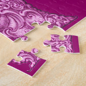 N - Het Falck Alfabet (Roze) Legpuzzel (Zijkant)