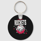 N Houston Rockets Sketll Doodle Stars  Sleutelhanger (Voorkant)
