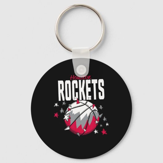 N Houston Rockets Sketll Doodle Stars  Sleutelhanger (Voorkant)