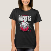 N Houston Rockets Sketll Doodle Stars T-shirt (Voorkant)