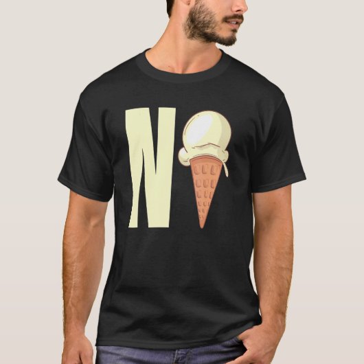 N Ice Nice Joke N Ice Cream Word Meme T-shirt (Voorkant)